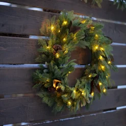 MIXI Krans Batteri 60cm 30LED Grön