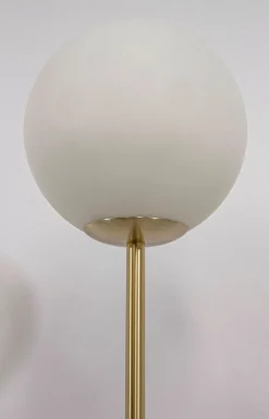 MOLEKYL Golvlampa 130cm Matt Mässing/Opalvit