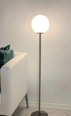 MOLEKYL Golvlampa 130cm Tenn/Vit