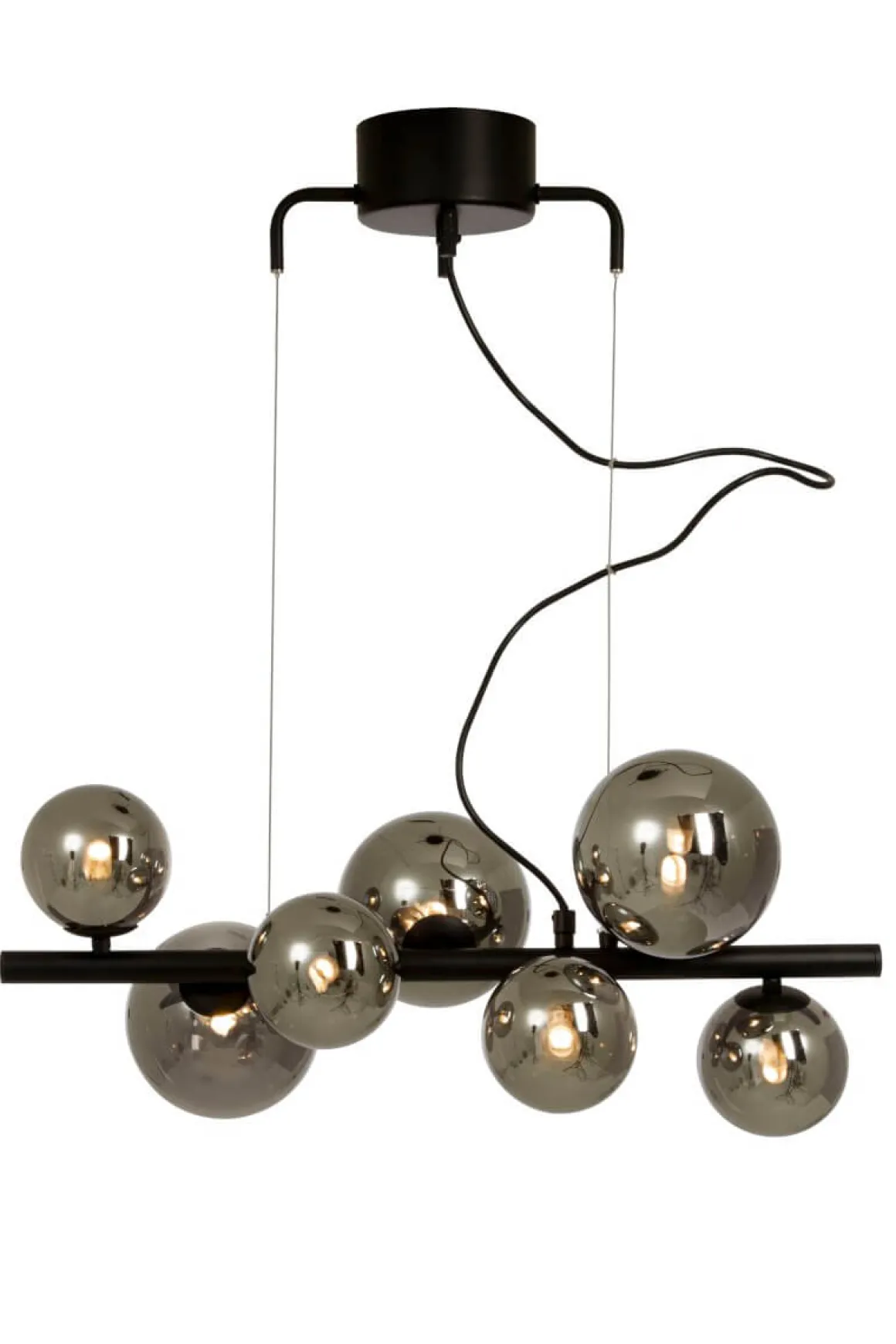 MOLEKYL Taklampa 58cm Svart/Rökgrå