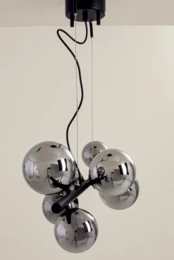 MOLEKYL Taklampa 58cm Svart/Rökgrå