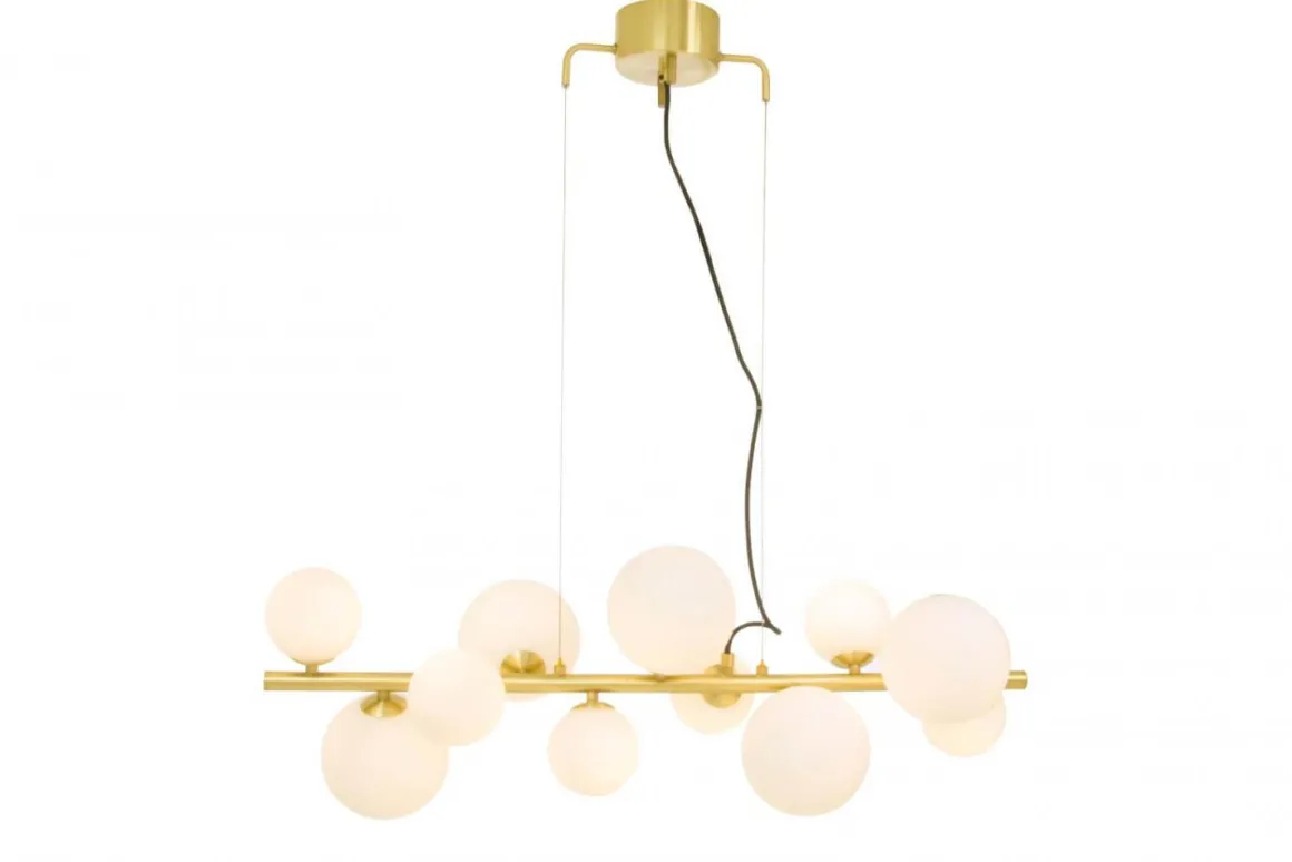 MOLEKYL Takpendel 11L 28cm Matt Mässing/Opalvit