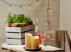 M-Twinkle LED Blockljus 17,5cm Elfenbensvit