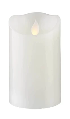 M-TWINKLE LED Blockljus Vax 12,5cm Vit