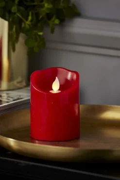 M-TWINKLE LED-Blockljus 10cm Röd