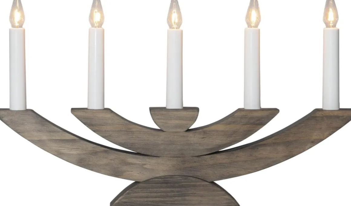 NAVIDA Ljusstake 5L 42cm Brun