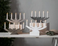 NAVIDA Ljusstake 5L 42cm Brun