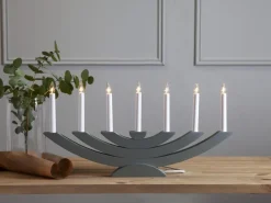 NAVIDA Ljusstake 7L 60cm Dimgrå