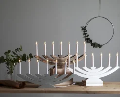 NAVIDA Ljusstake 7L 60cm Grå