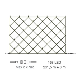 NET Ljusnät 2m 12V Varmvit IP44