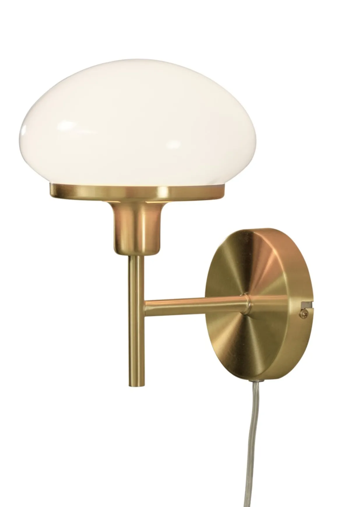 NEW AUGUST Vägglampa 25cm Mässing/Vit