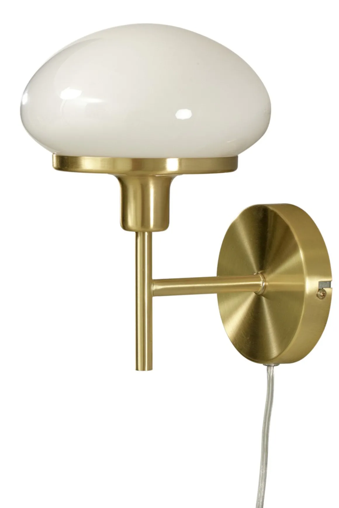 NEW AUGUST Vägglampa 25cm Mässing/Vit