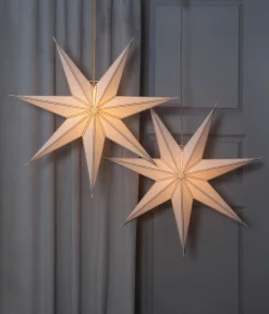 Nicolas Stjärna 80cm Vit/Guldsladd