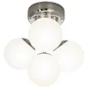 NICOSIA Plafond Bad 4L 26cm Krom/Vit IP44