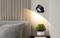 NO CABLE Vägglampa USB-Laddbar 9,5cm Mattvit