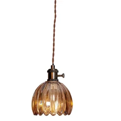 Nora Fönsterlampa 12cm Antikmässing/Amber