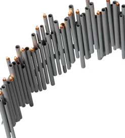 NOTE Ljusstake 16L 35cm Grå