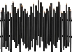 NOTE Ljusstake 16L 35cm Svart