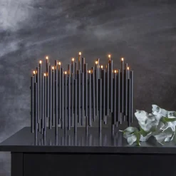 NOTE Ljusstake 16L 35cm Svart