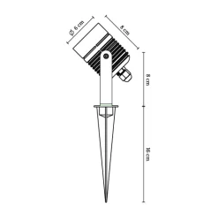 NOVA Appstyrd 6cm 12V Svart IP65
