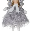 NOVA Batterifigur Dekorationsängel 55cm Grå