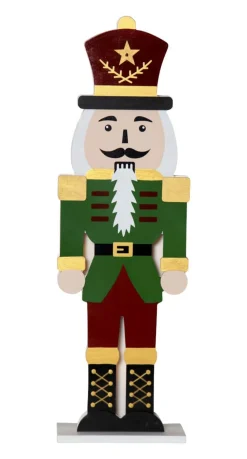 NUTCRACKER Batteridekoration 52cm Grön