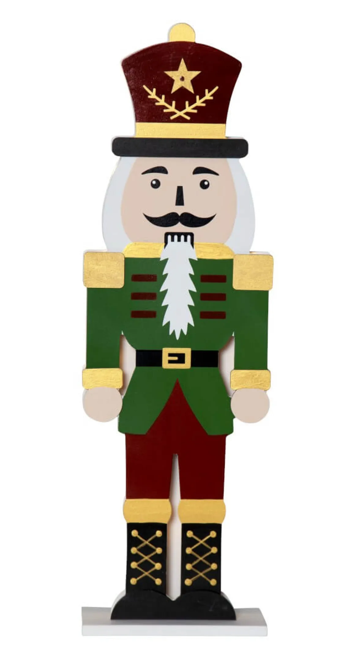 NUTCRACKER Batteridekoration 52cm Grön