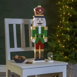 NUTCRACKER Batteridekoration 52cm Grön