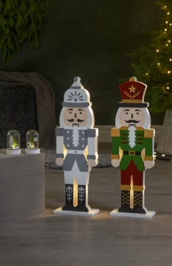 NUTCRACKER Batteridekoration 52cm Grön