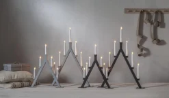 OLIVER Ljusstake 7L 75cm Grå