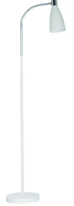 ORIVA Golvlampa Metall 140cm Vit/Krom