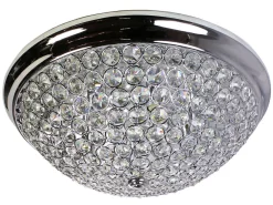 ORIVA Plafond Kristall K9 46cm Krom/Klar IP20