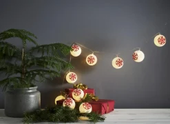 ORNAMENT Batterislinga 10LED 1,35m Vit