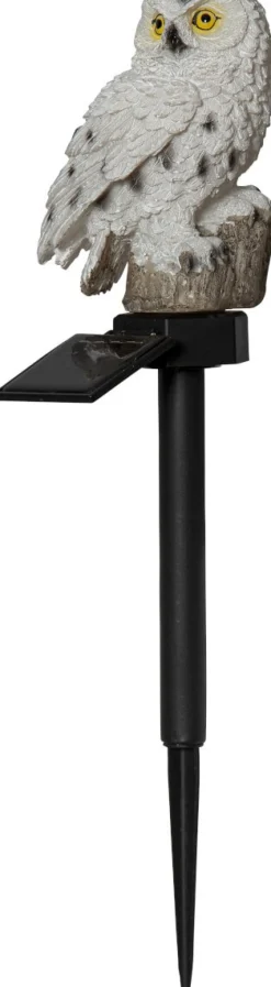 OWL Solcellsdekoration 33cm Beige