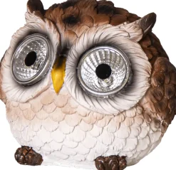 OWL Solcells-Dekoration 8cm Brun