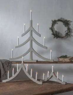 PAGOD Ljusstake 7L 40cm Elefantgrå