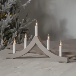 PAGOD Ljusstake 5L 27cm Elefantgrå