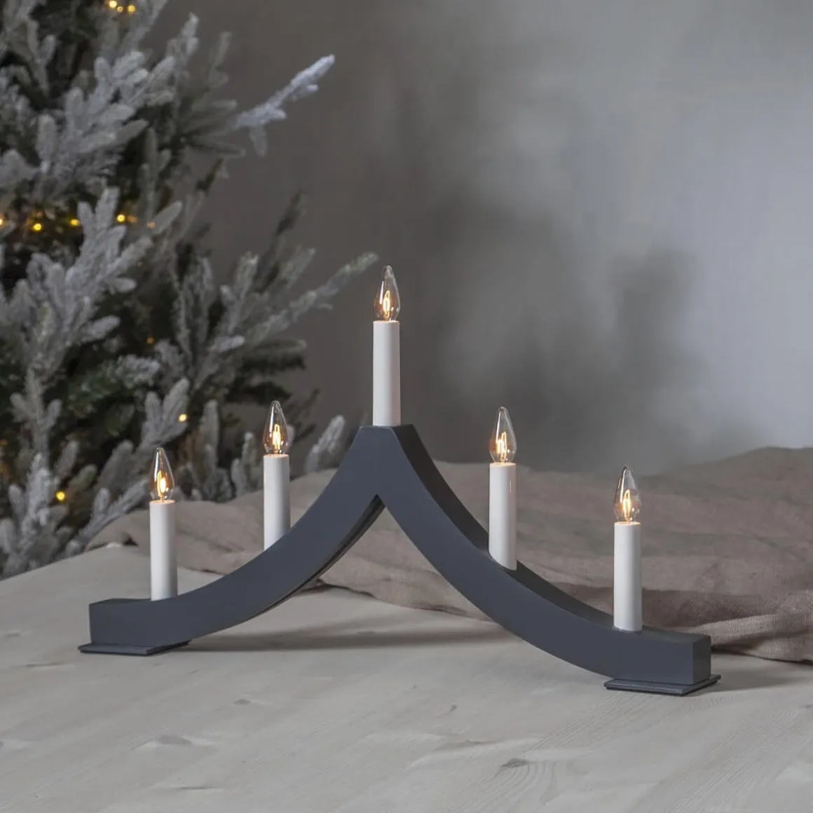 PAGOD Ljusstake 5L 27cm Grafit