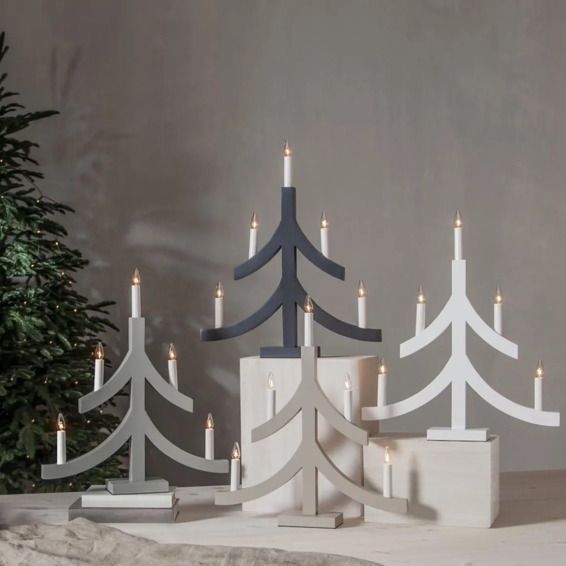 PAGOD Ljusstake 5L 47,5cm Grafit