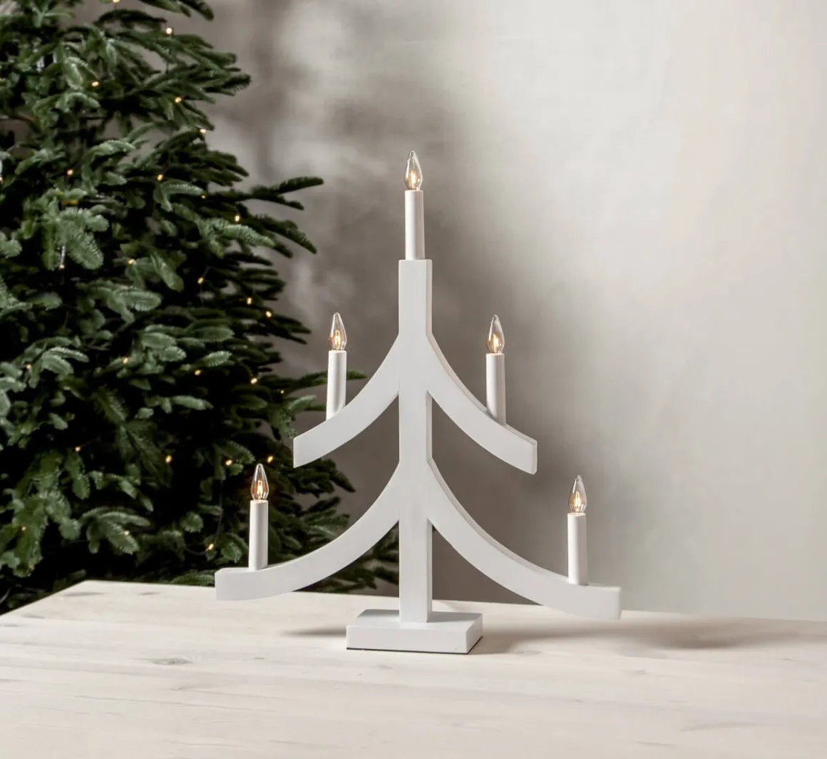 PAGOD Ljusstake 5L 47,5cm Vit