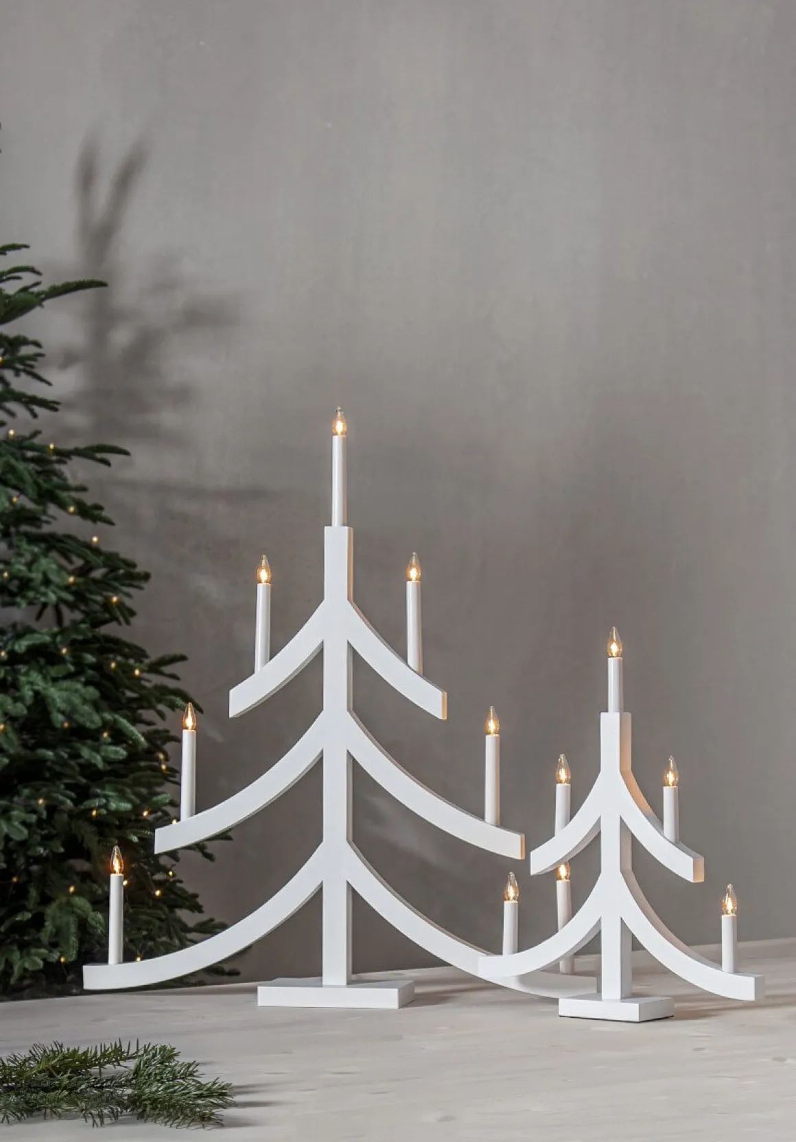 PAGOD Ljusstake 5L 47,5cm Vit