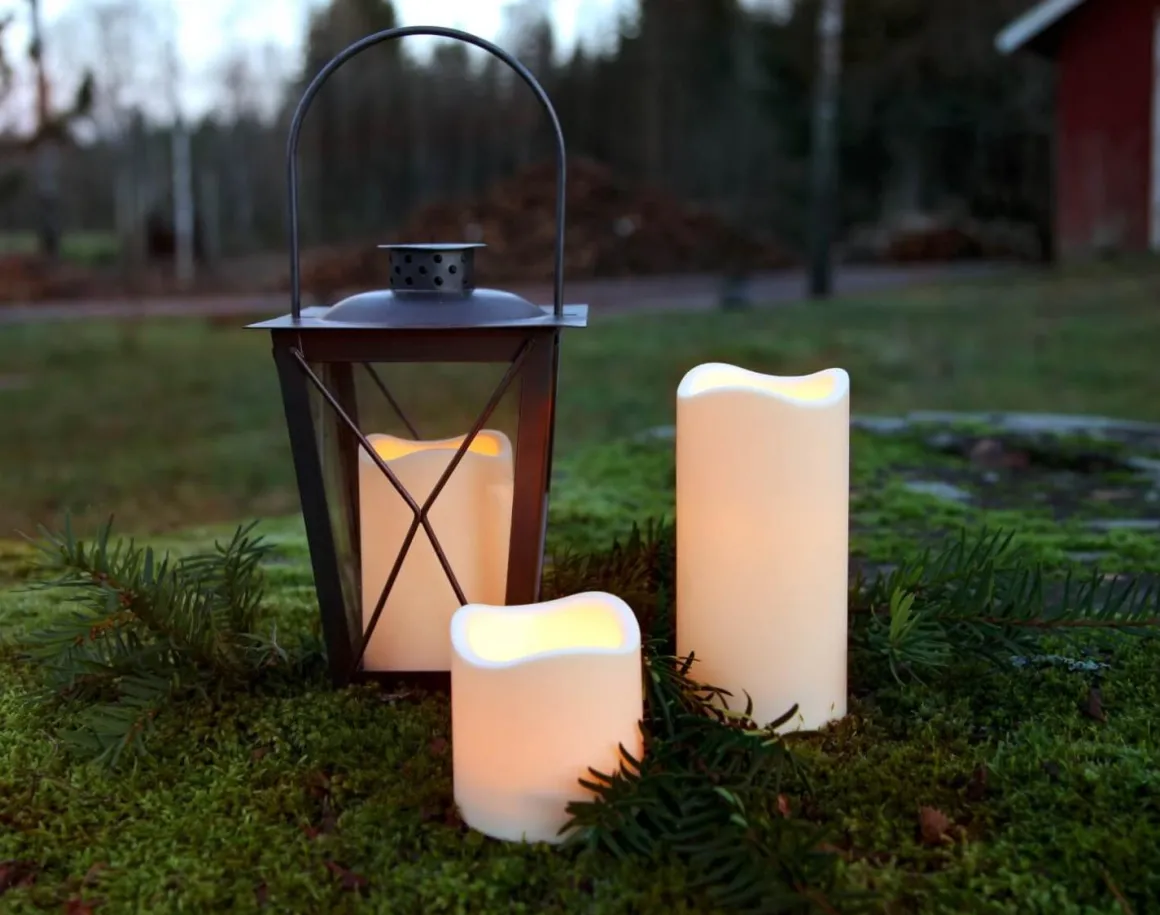 PAUL LED-Blockljus 15cm LED Beige