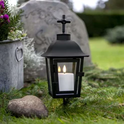 Paula Flamme LED Ljus Vit 10 cm Skymningsrelä