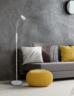 PILOT Golvlampa 135cm Vit/Krom