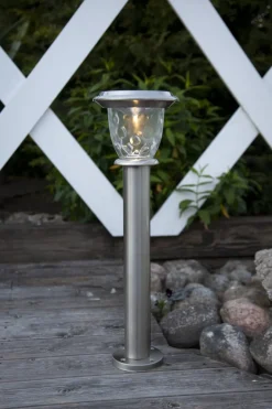 PIREUS Solcells-pollare 61cm Rostfritt Stål IP44