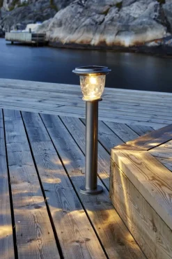 PIREUS Solcells-pollare 61cm Rostfritt Stål IP44