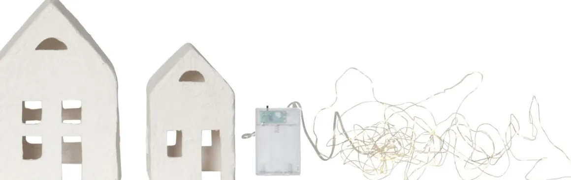 PLAIN Inomhusdekoration Hus 20cm Vit