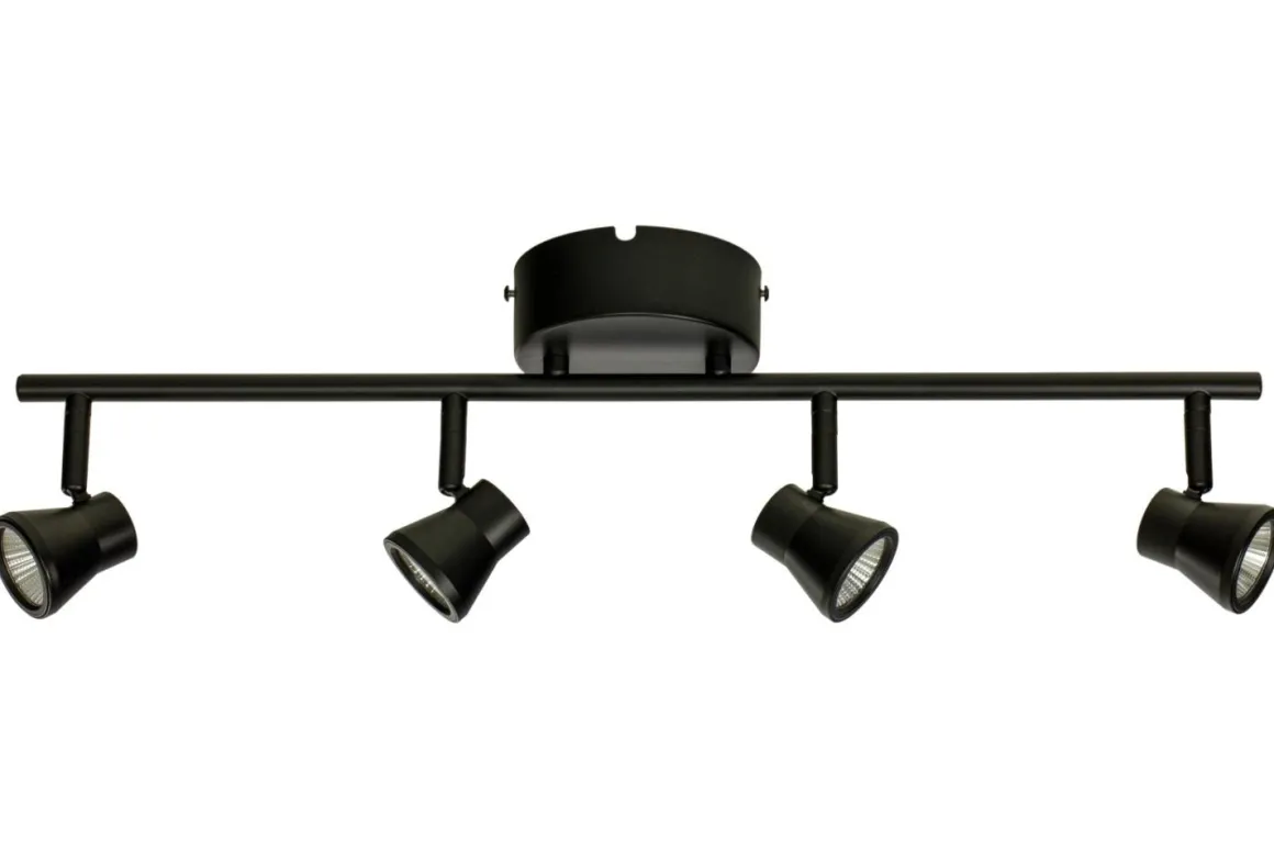 PLUTO Takspot Rak 4L Dimbar 60cm Svart