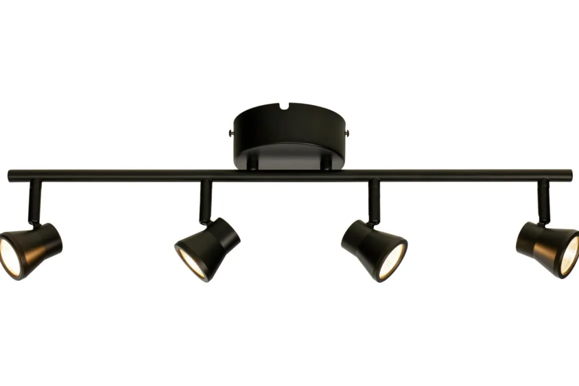 PLUTO Takspot Rak 4L Dimbar 60cm Svart