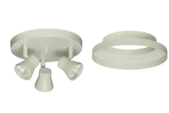 PLUTO Takspot Rund 3L Dimbar 20cm Vit